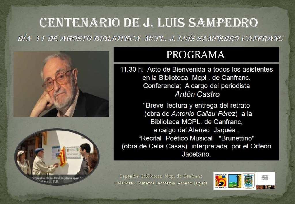 cartel centenario j.luis sampedro