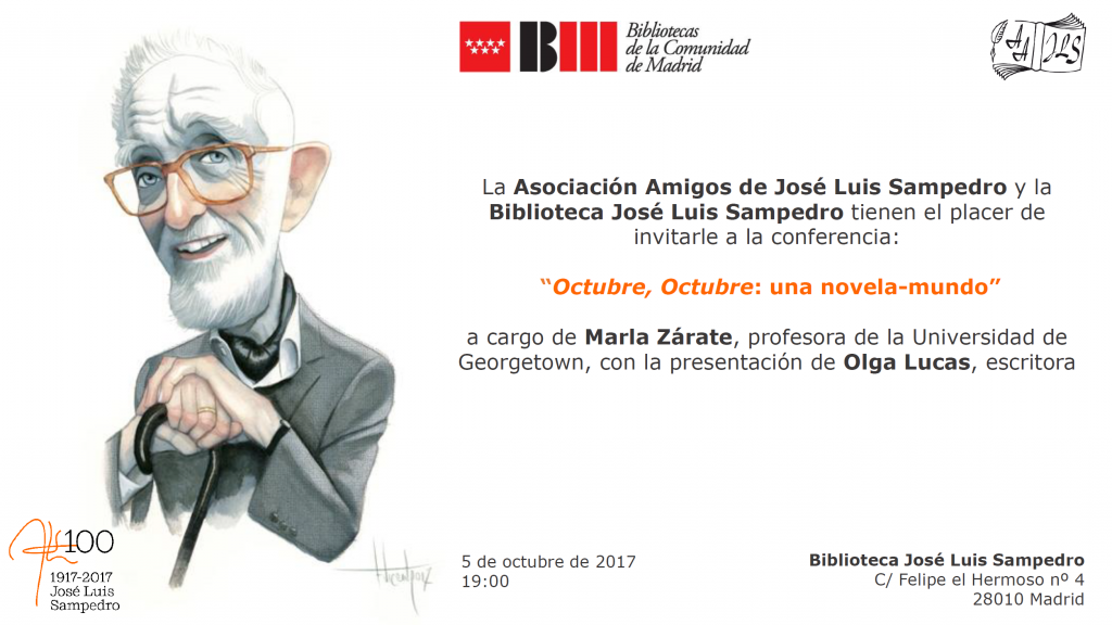 Conferencia Octubre Octubre una novela mundo